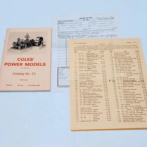 1974 Coles' Power Models Catalog No. 22 Ventura CA Model Engineering Supplies